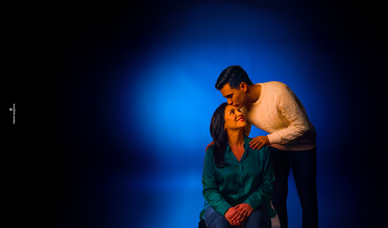 Banner dia de la madre, Pareja de Madre e hijo